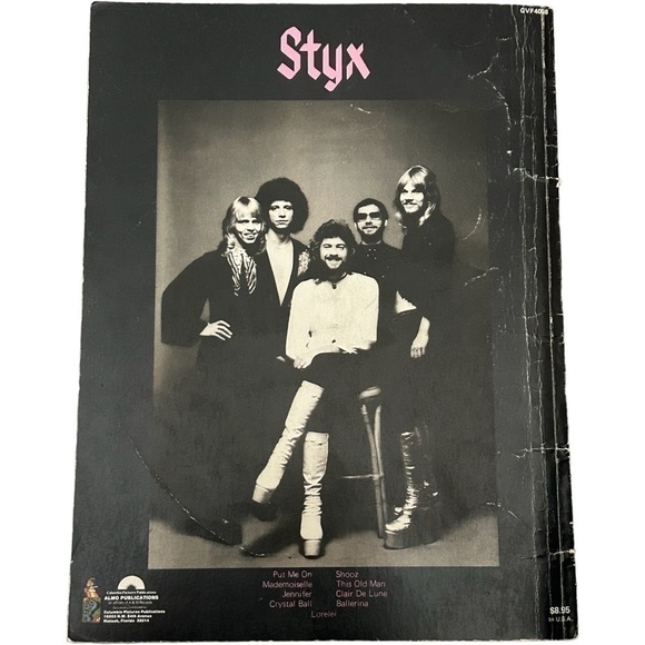 Vintage 1976 Crystal Ball Styx Piano and Guitar Sheet Music Booklet With Lyrics - Picture 2 of 16